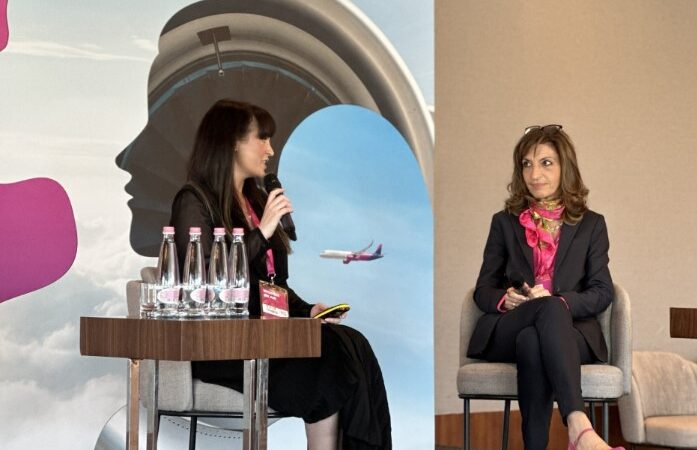 Yvonne Moynihan (L) and Charlotte Pedersen (Pic: Wizz Air)