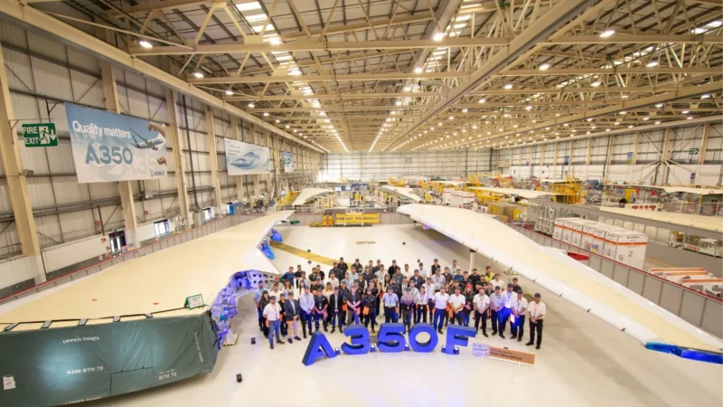 Airbus has completed the first set of wings for its next-generation A350 freighter aircraft (A350F), marking a major milestone at its Broughton facility.