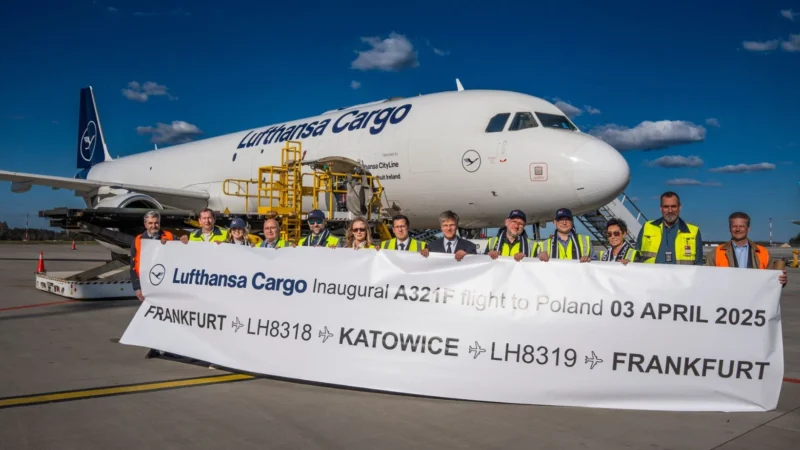 Lufthansa Cargo has launched its first regular all-cargo flights between Frankfurt and Katowice, marking a significant expansion of its Polish network.