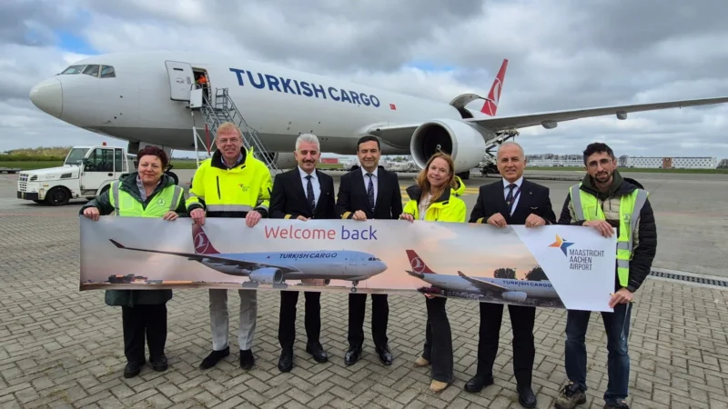Maastricht Aachen Airport Team welcome back Turkish Cargo