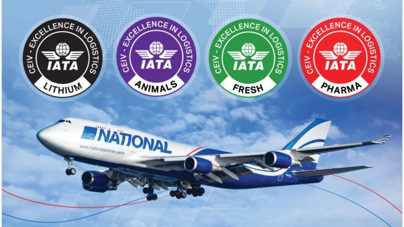 National Airlines has achieved a major milestone in air cargo compliance and operational excellence by securing all four of the International Air Transport Association’s (IATA) Center of Excellence for Independent Validators (CEIV) certifications.