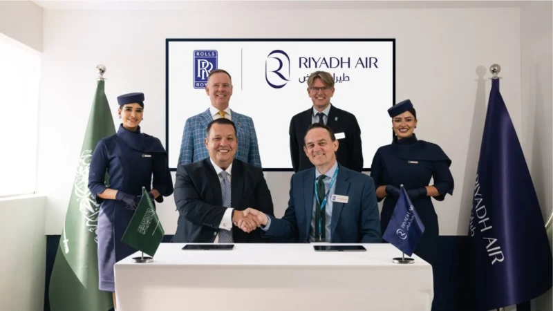 Saudi Arabia-based start-up airline, Riyadh Air, has signed a deal with Rolls-Royce for 100 Trent XWB-97 engines to power its fleet of up to 50 Airbus A350-1000s.